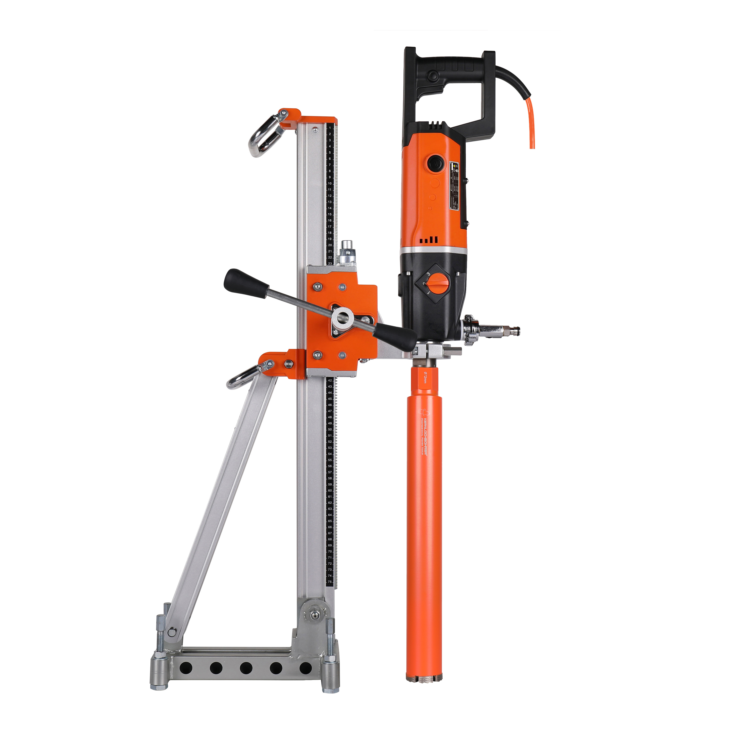 Diamant-Kernbohrgerät DKB-202/H-PRO (mit Ständer), Nass & Trocken, Ø 162mm handgeführt, Ø 202mm ständergeführt, Beton/Stahlbeton/Mauerwerk