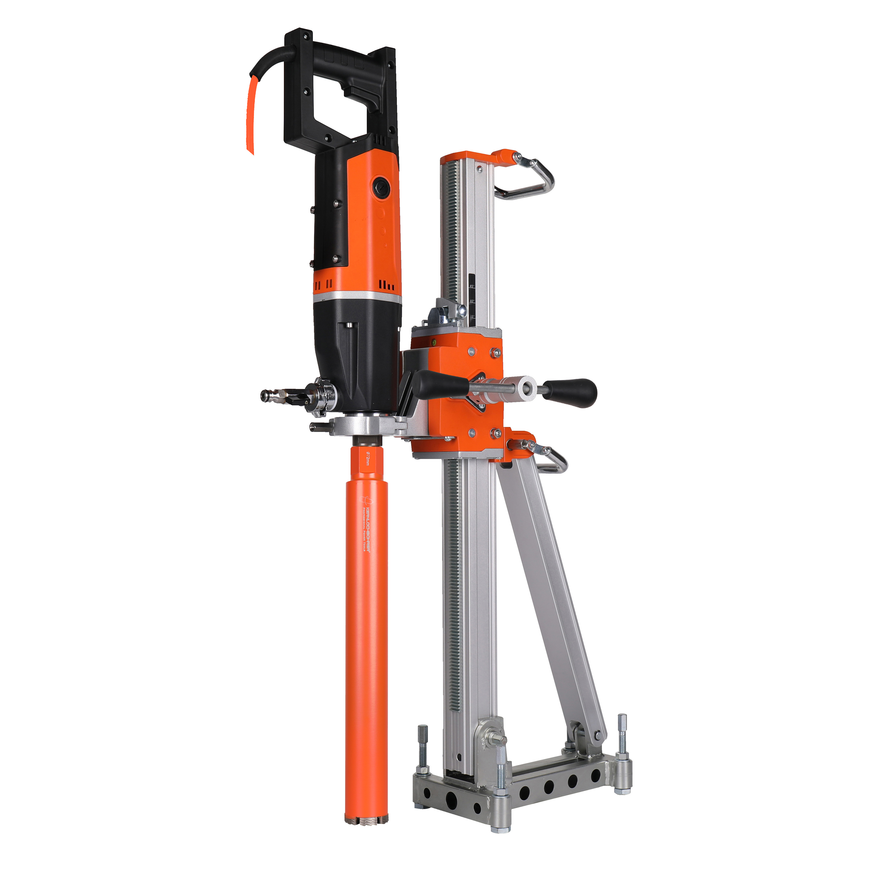 Diamant-Kernbohrgerät DKB-202/H-PRO (mit Ständer), Nass & Trocken, Ø 162mm handgeführt, Ø 202mm ständergeführt, Beton/Stahlbeton/Mauerwerk