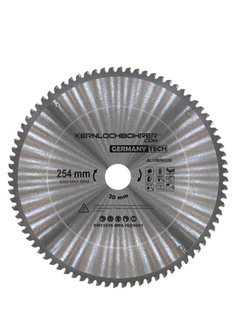TCT Kreissägeblatt Ø 254 mm für Aluminium/Kunststoff